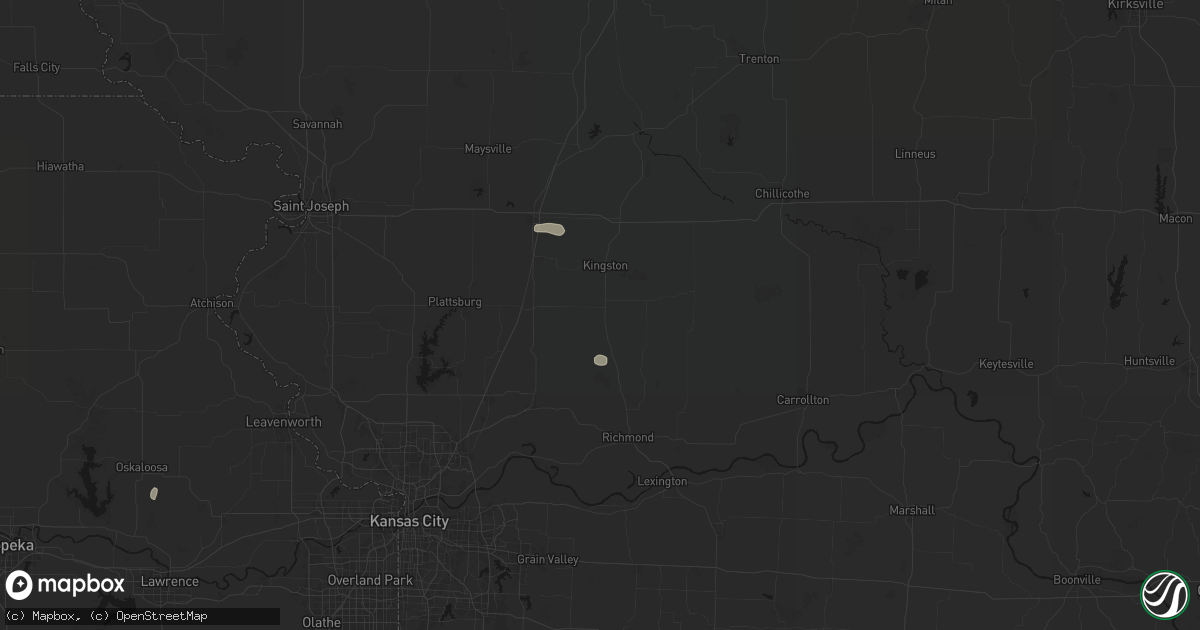 Hail map in Polo, MO on May 29, 2026