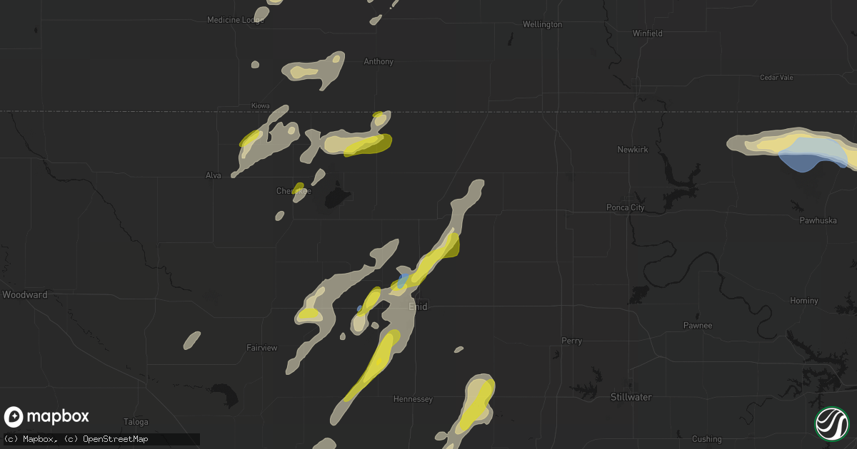 Hail map in Pond Creek, OK on May 29, 2026