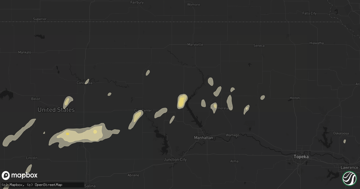 Hail map in Randolph, KS on May 29, 2026