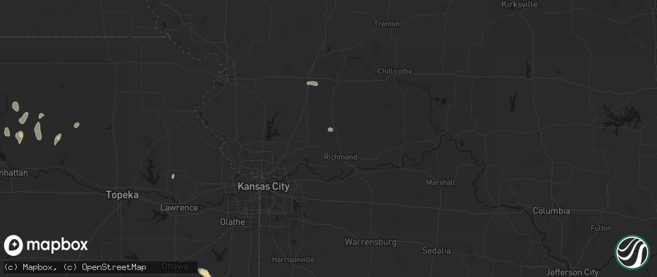 Hail map in Rayville, MO on May 29, 2026