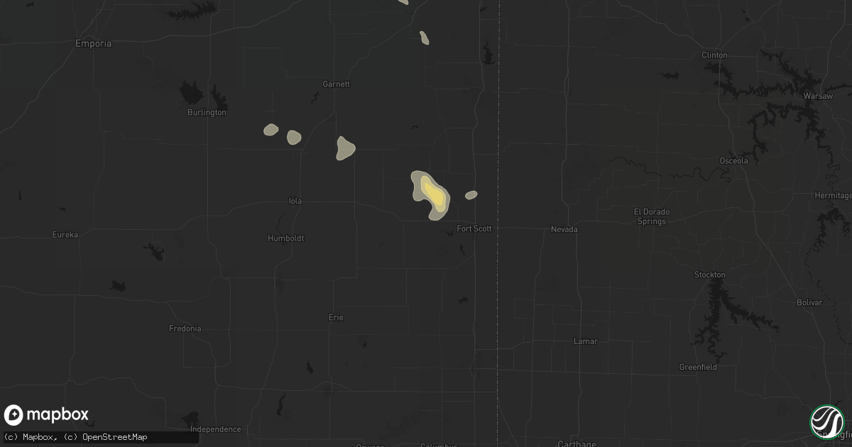 Hail map in Redfield, KS on May 29, 2026