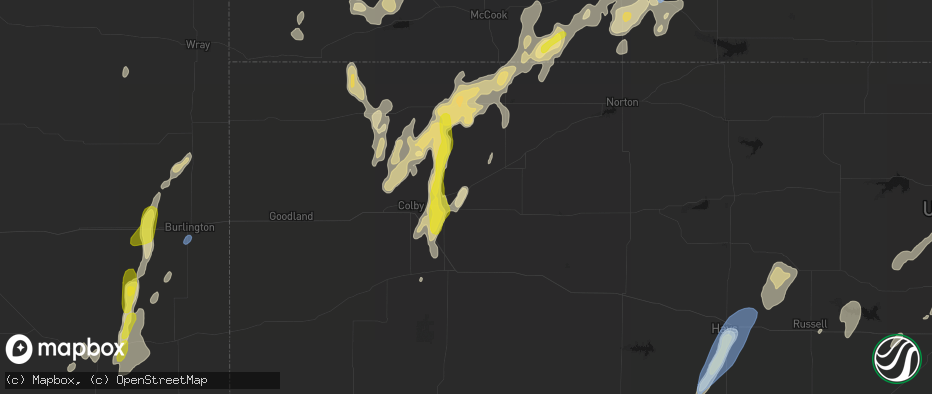Hail map in Rexford, KS on May 29, 2026