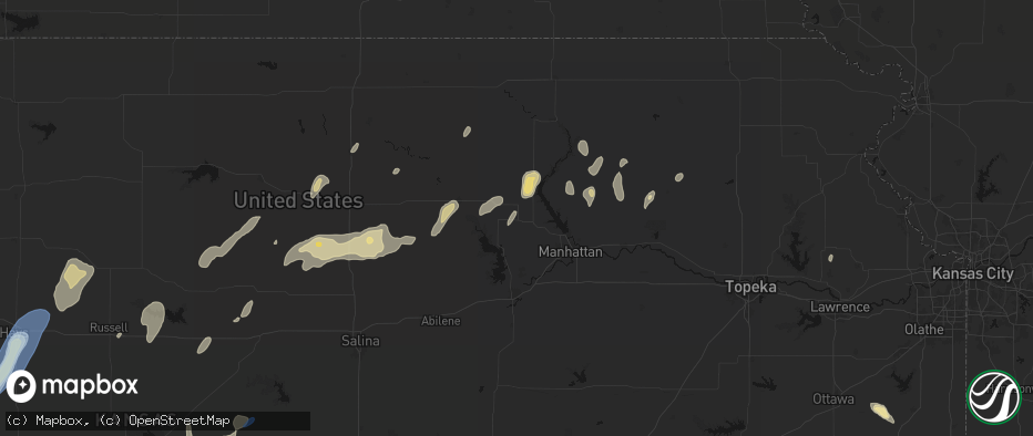 Hail map in Riley, KS on May 29, 2026