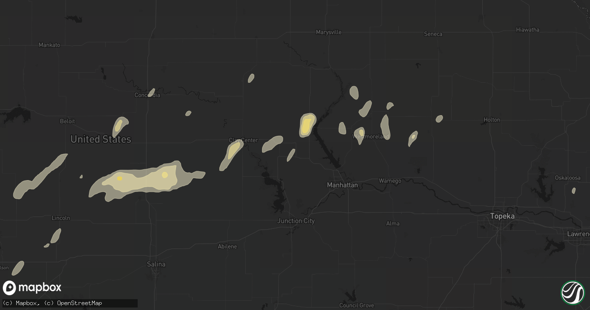 Hail map in Riley, KS on May 29, 2026