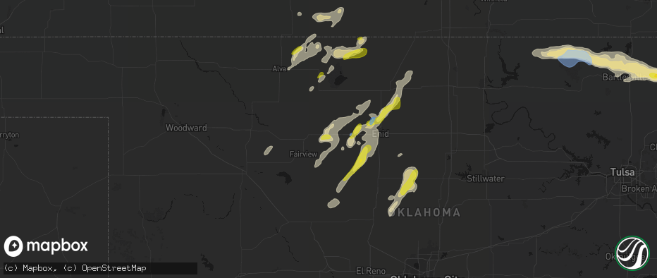 Hail map in Ringwood, OK on May 29, 2026