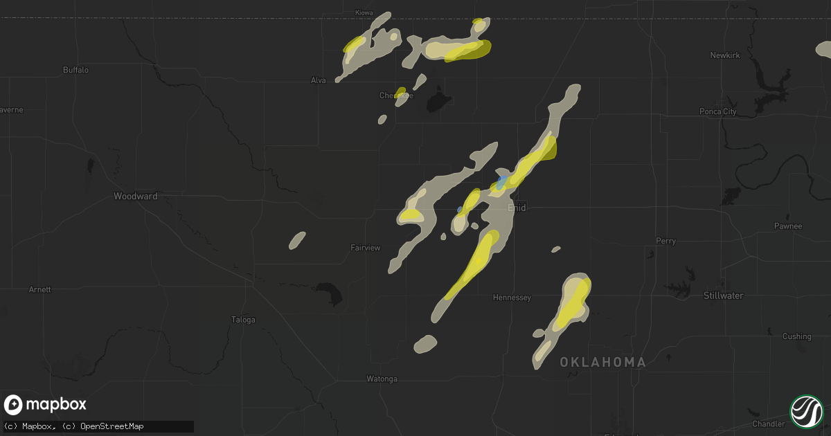 Hail map in Ringwood, OK on May 29, 2026