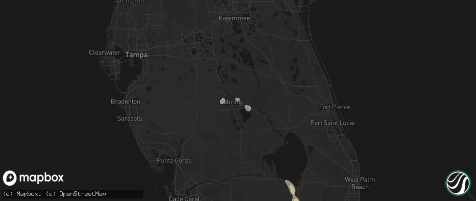 Hail map in Sebring, FL on May 29, 2026