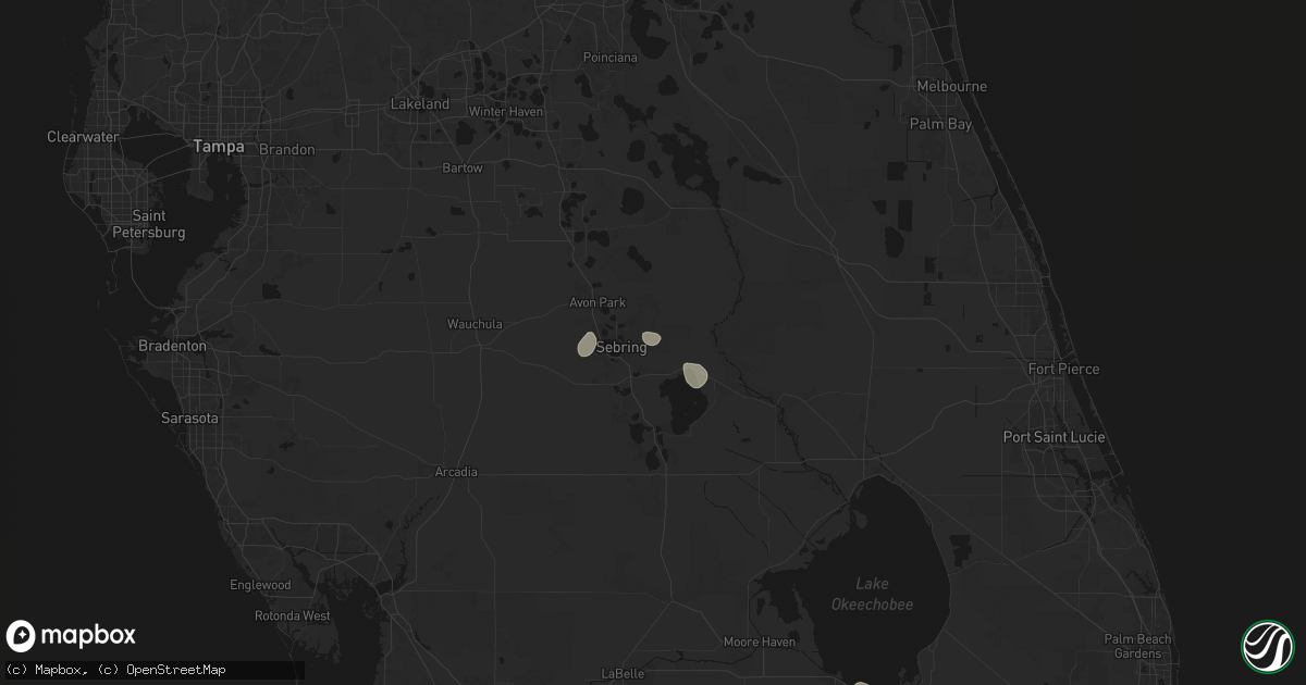 Hail map in Sebring, FL on May 29, 2026