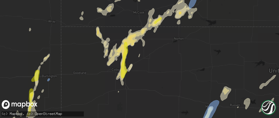 Hail map in Selden, KS on May 29, 2026