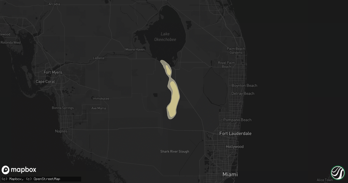 Hail map in South Bay, FL on May 29, 2026