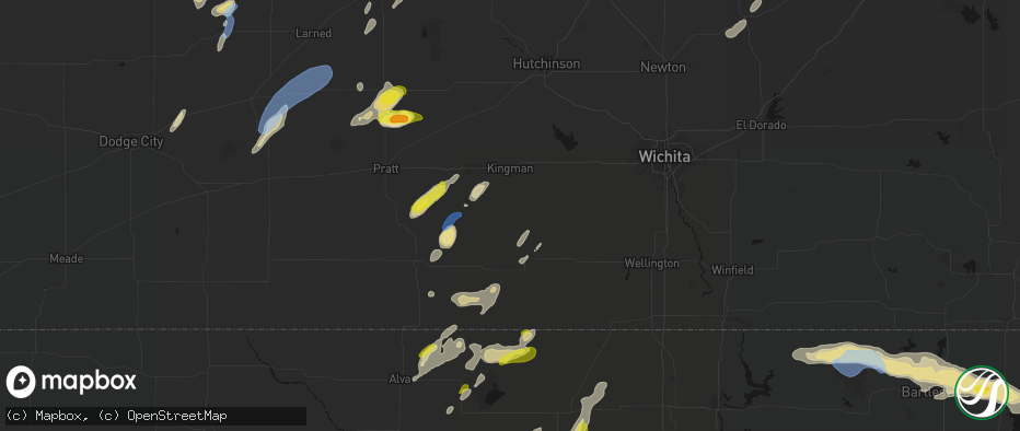 Hail map in Spivey, KS on May 29, 2026