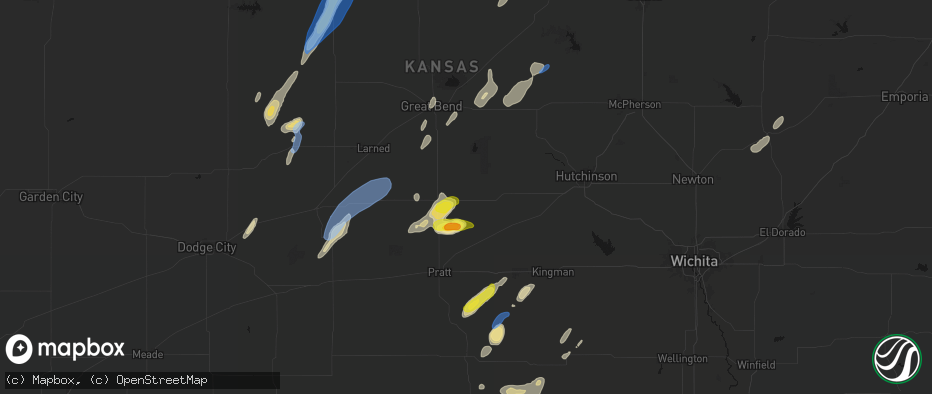 Hail map in Stafford, KS on May 29, 2026
