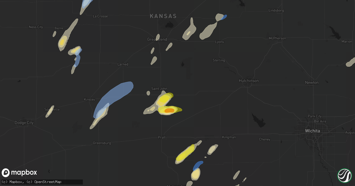 Hail map in Stafford, KS on May 29, 2026