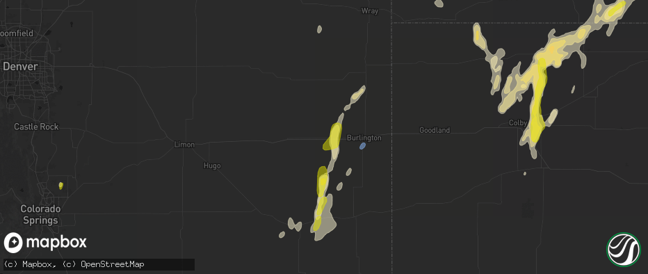Hail map in Stratton, CO on May 29, 2026