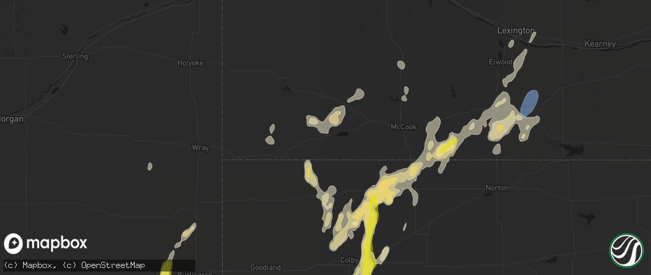 Hail map in Stratton, NE on May 29, 2026