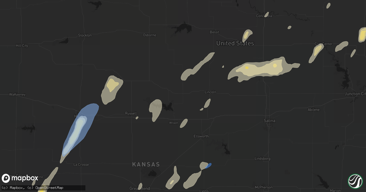 Hail map in Sylvan Grove, KS on May 29, 2026