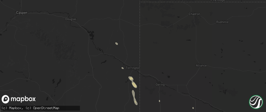 Hail map in Torrington, WY on May 29, 2026
