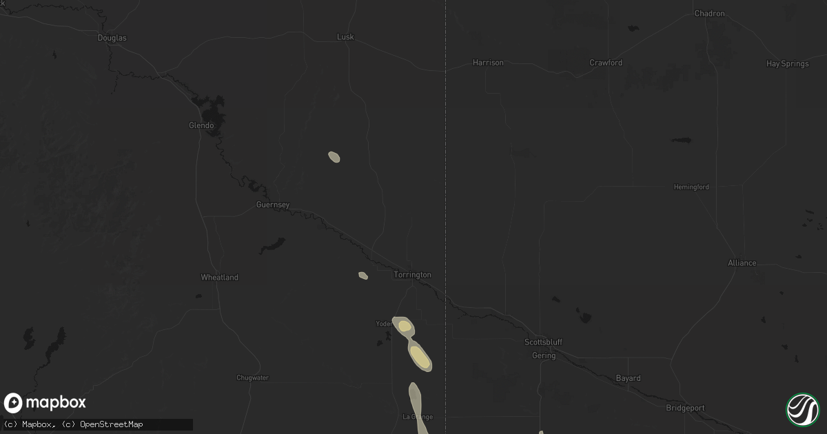 Hail map in Torrington, WY on May 29, 2026