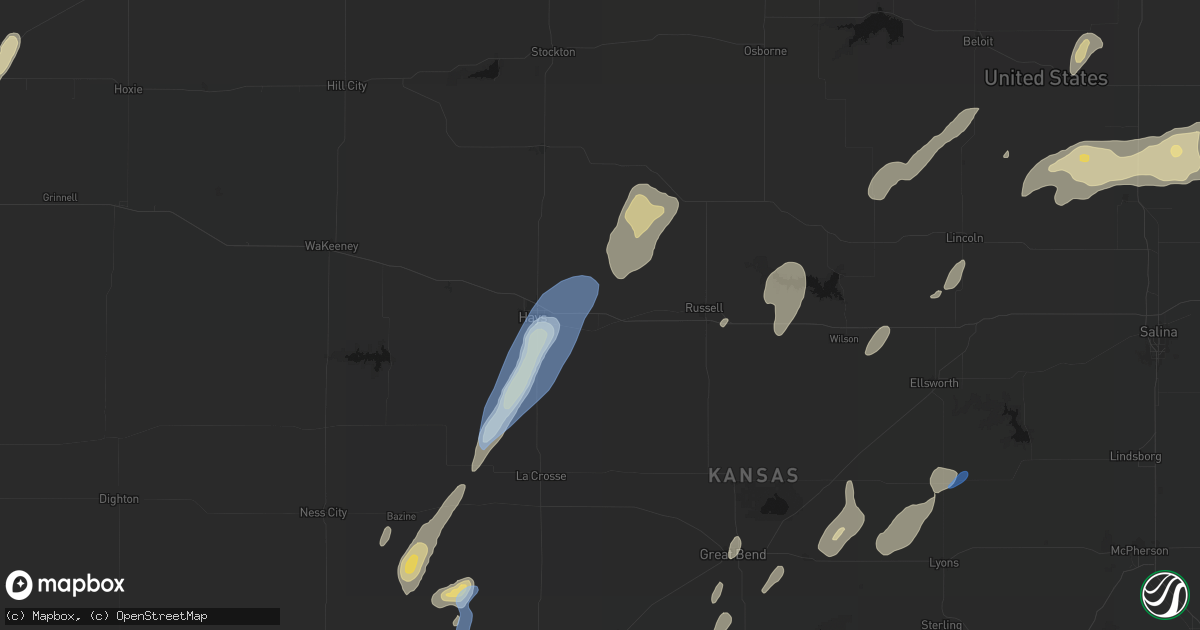 Hail map in Victoria, KS on May 29, 2026