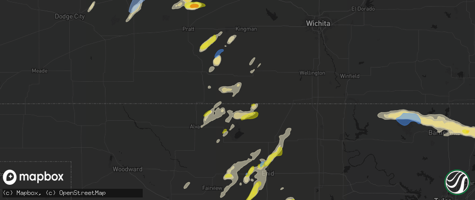 Hail map in Waldron, KS on May 29, 2026
