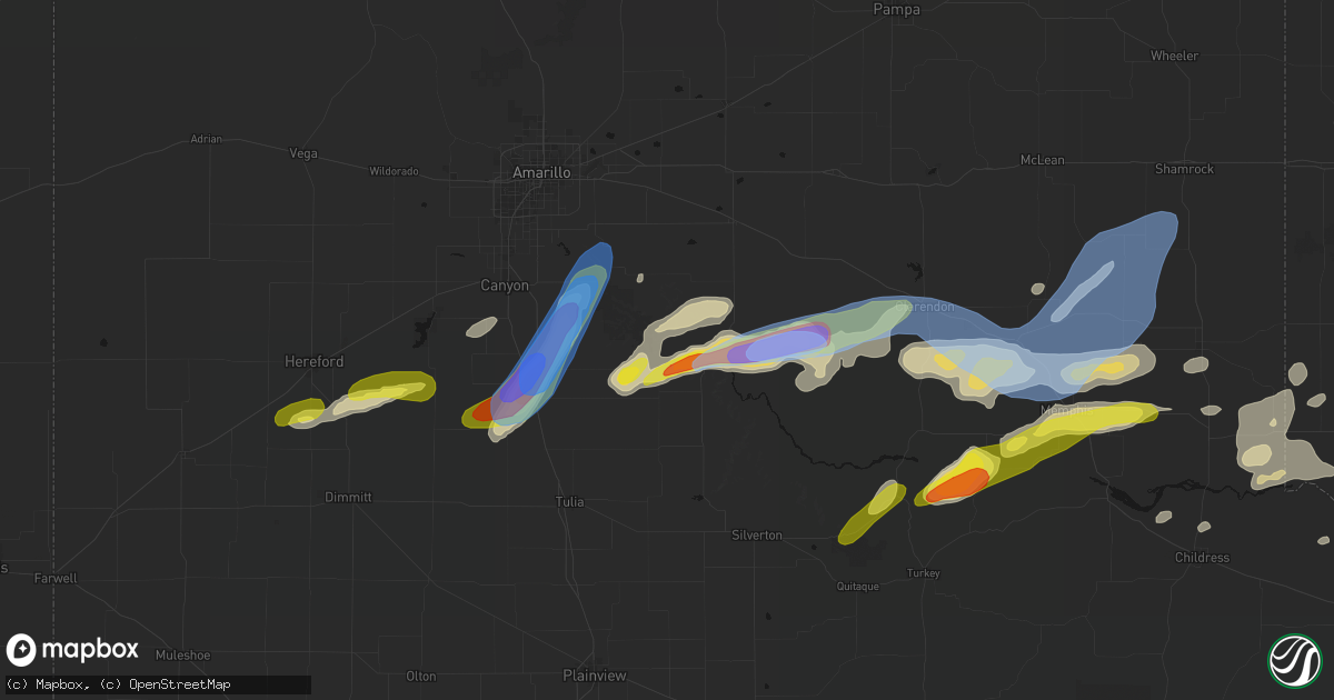 Hail map in Wayside, TX on May 29, 2026