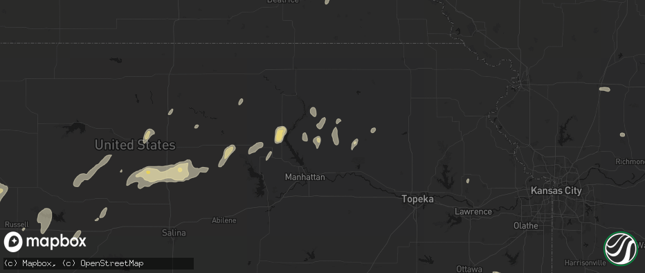 Hail map in Westmoreland, KS on May 29, 2026