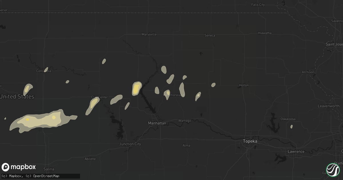 Hail map in Westmoreland, KS on May 29, 2026