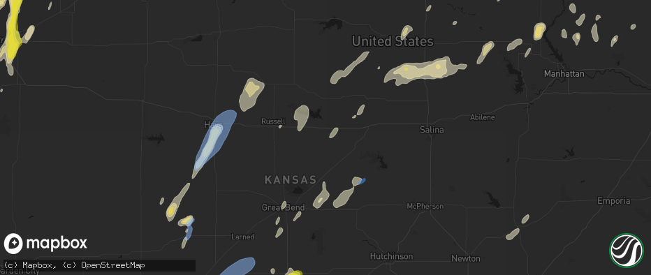 Hail map in Wilson, KS on May 29, 2026