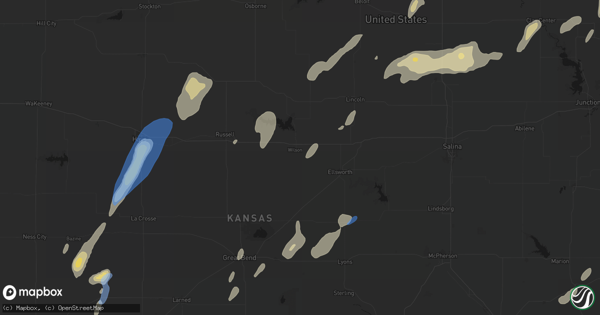 Hail map in Wilson, KS on May 29, 2026