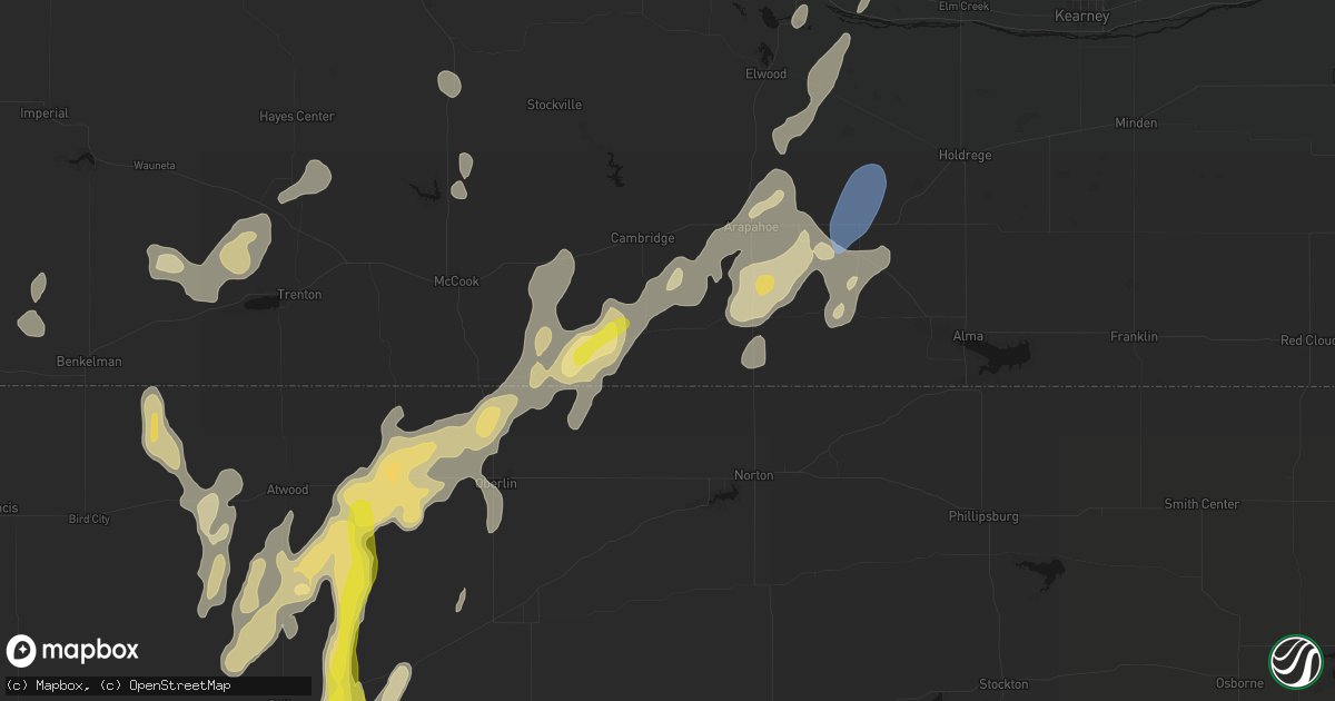 Hail map in Wilsonville, NE on May 29, 2026
