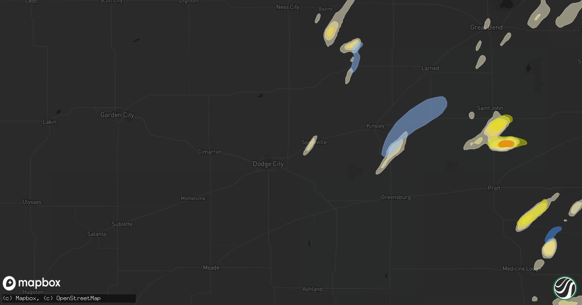 Hail map in Wright, KS on May 29, 2026
