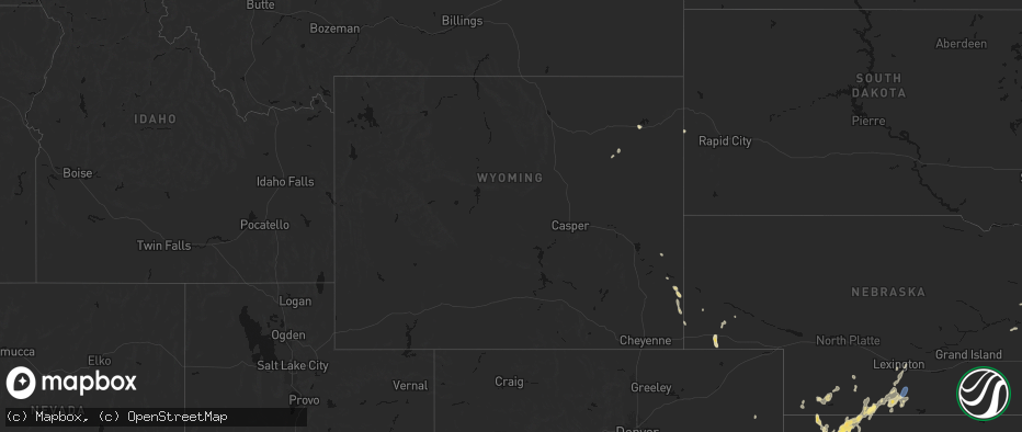 Hail map in Wyoming on May 29, 2026