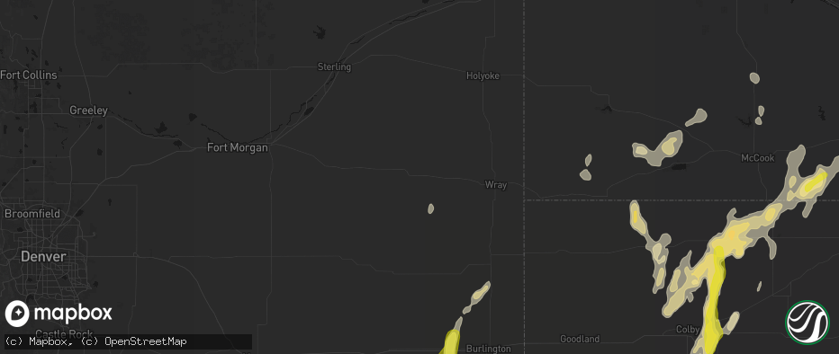 Hail map in Yuma, CO on May 29, 2026