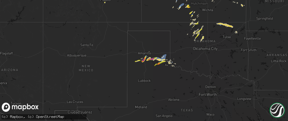 Hail map on May 29, 2026
