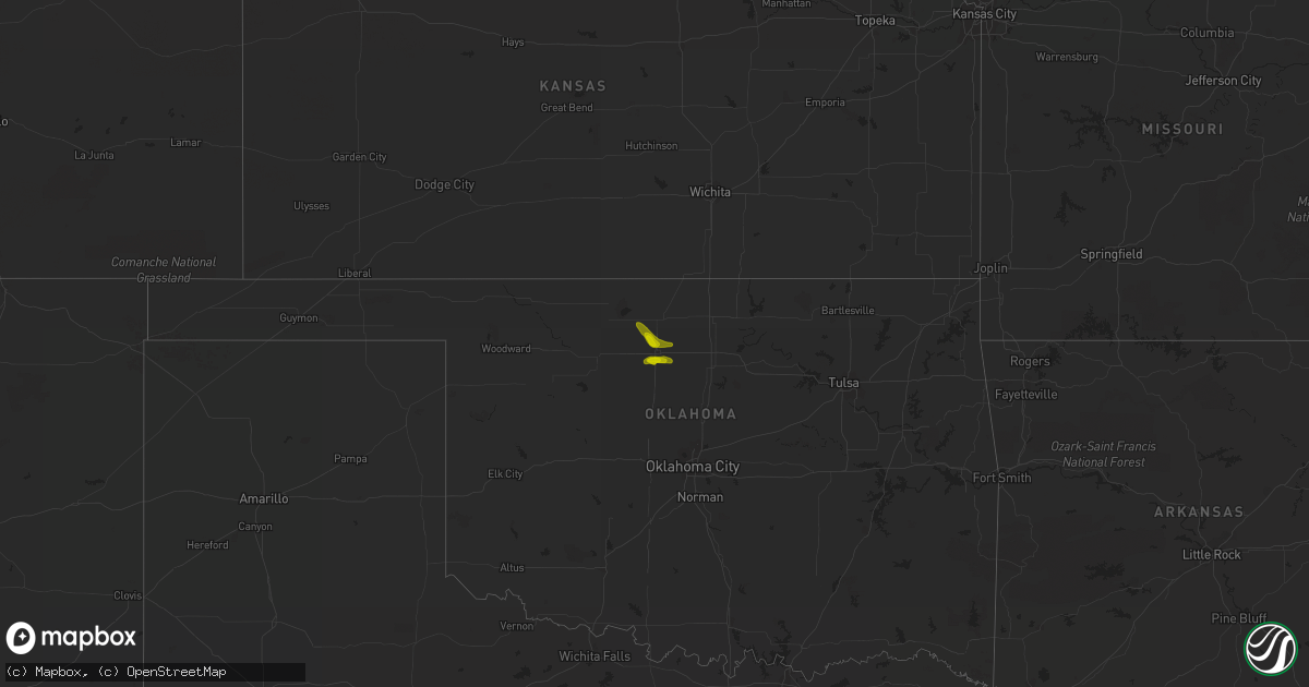 Hail map on May 30, 2010