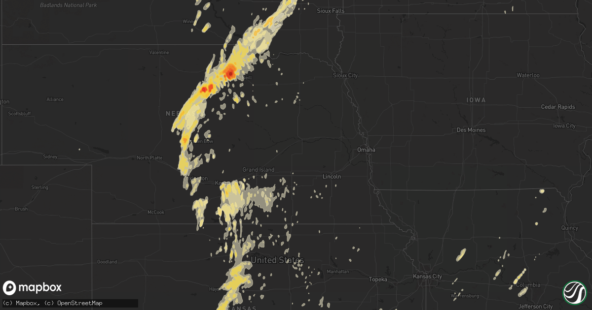 Hail map in South Dakota on May 30, 2011