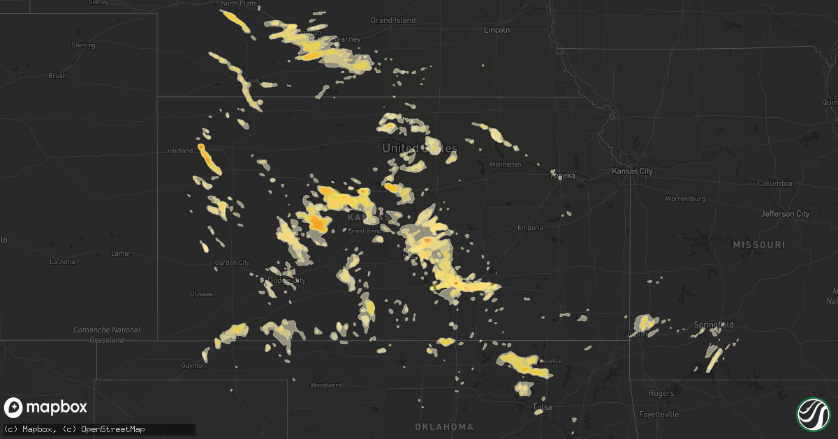 Hail map in Kansas on May 30, 2012