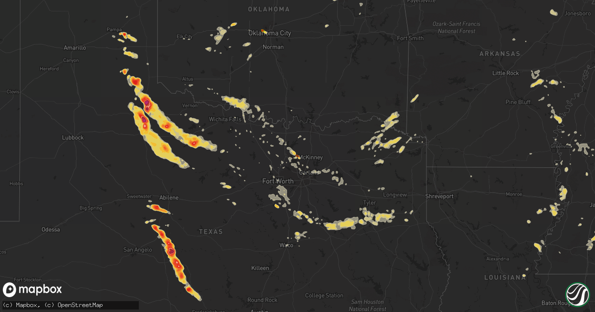 Hail map on May 30, 2012