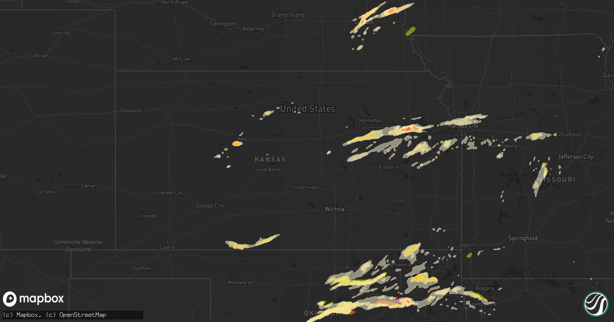 Hail map in Kansas on May 30, 2013