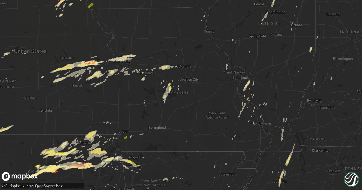 Hail map in Missouri on May 30, 2013