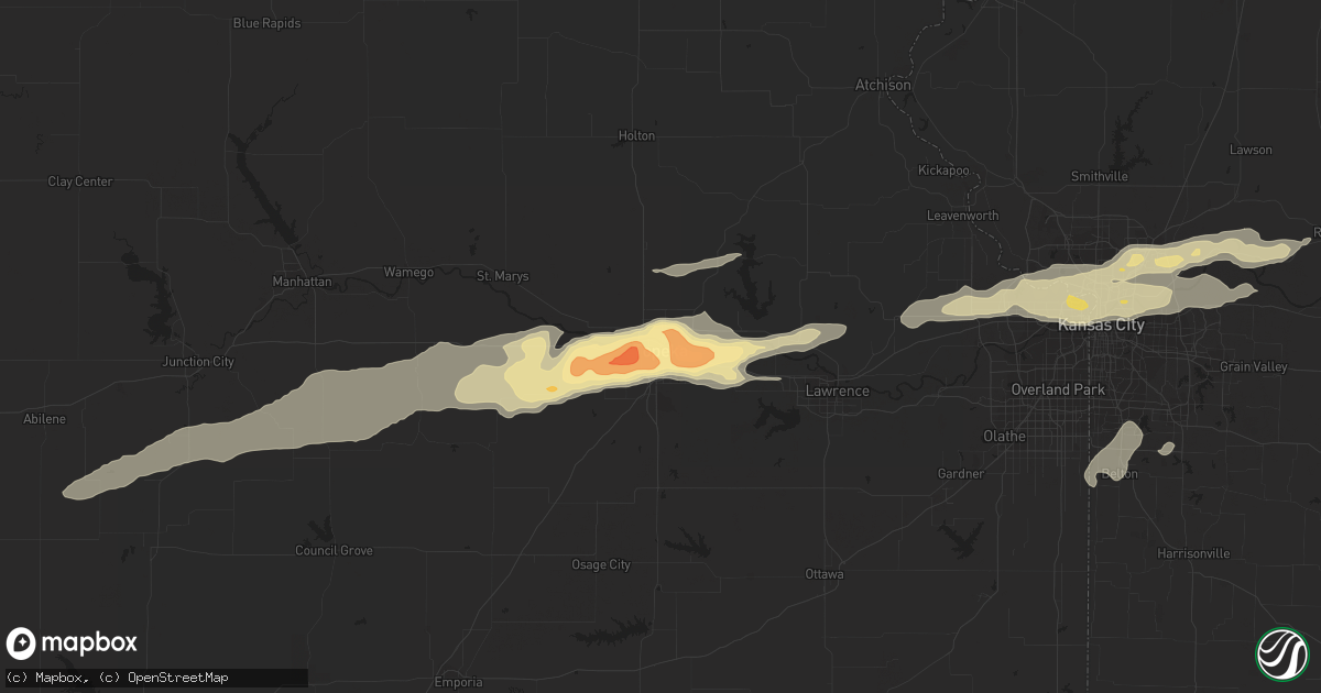 Hail map in Topeka, KS on May 30, 2013