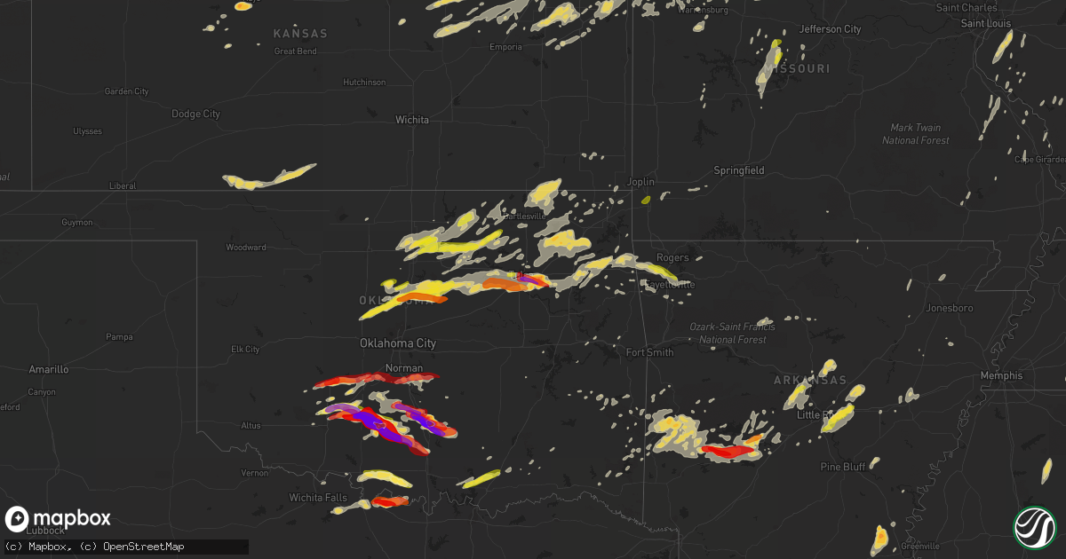 Hail map on May 30, 2013