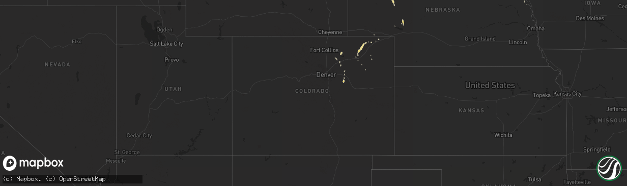 Hail map in Colorado on May 30, 2014