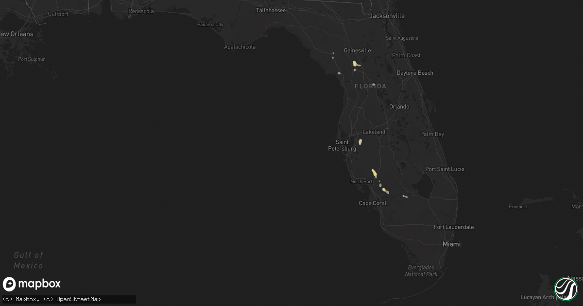 Hail map in Florida on May 30, 2014