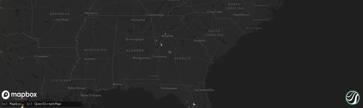 Hail map in Georgia on May 30, 2014