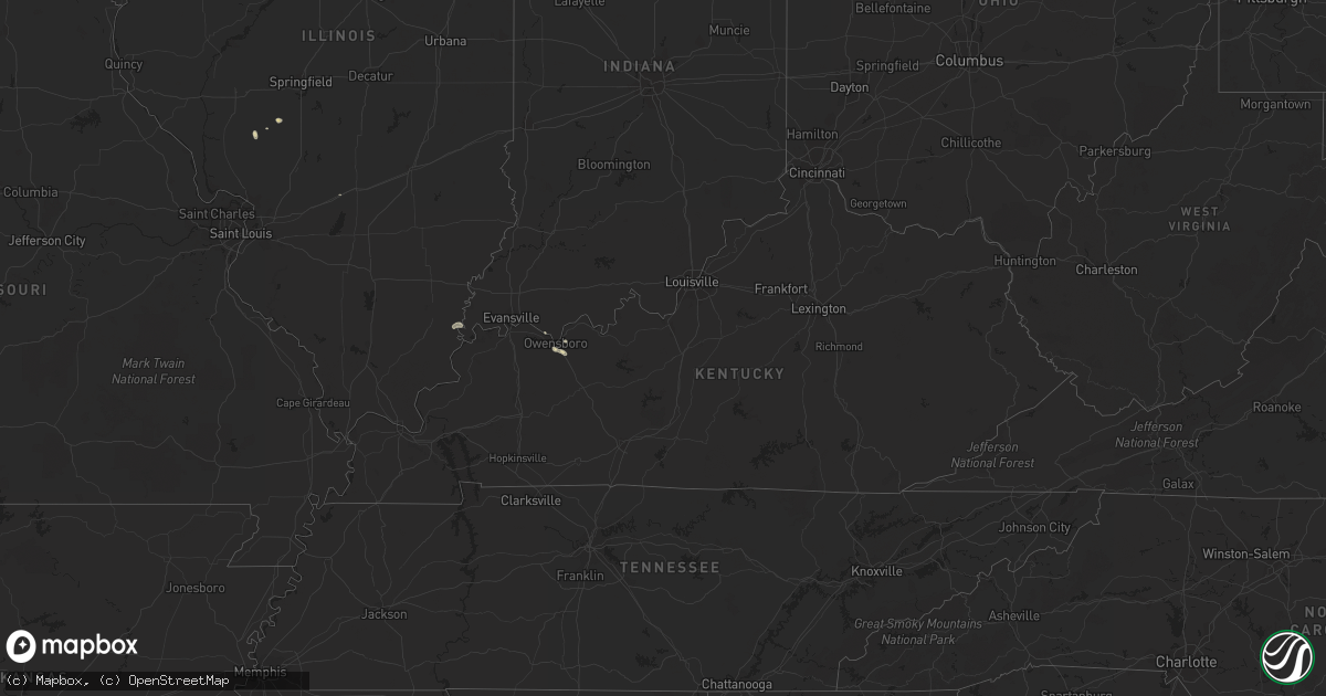 Hail map in Kentucky on May 30, 2014