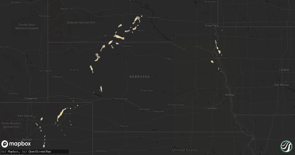 Hail map in Nebraska on May 30, 2014