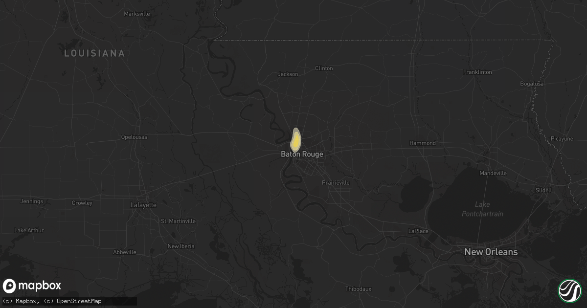 Hail map in Baton Rouge, LA on May 30, 2015