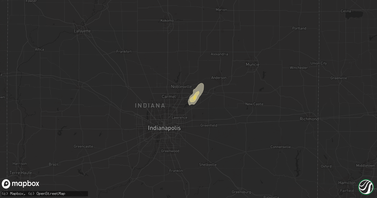 Hail map in Fishers, IN on May 30, 2015