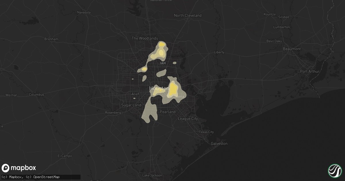 Hail map in Galena Park, TX on May 30, 2015